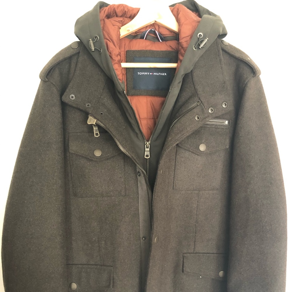 Tommy Hilfiger Pea Coat - Removable Hood!